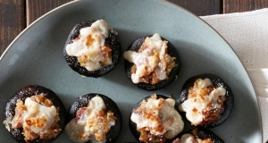 Stuffed Mushrooms, Leeks, White Beans and Pecans