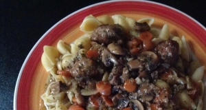 Beef Meatball Bourguignon