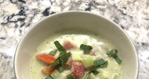 Cucumber Soup with Tomatoes