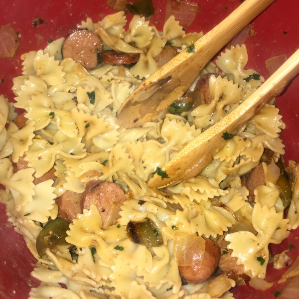 Pasta with Kielbasa and Sauerkraut