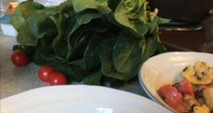 Cheese Tortellini with Italian Sausage and Mushroom-Spinach Cream Sauce