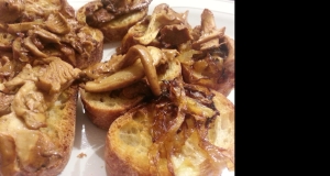 Chanterelle and Caramelized Onion Bruschetta