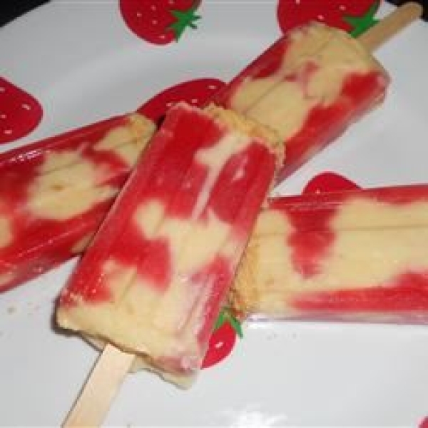 Strawberry Shortcake Ice Pops