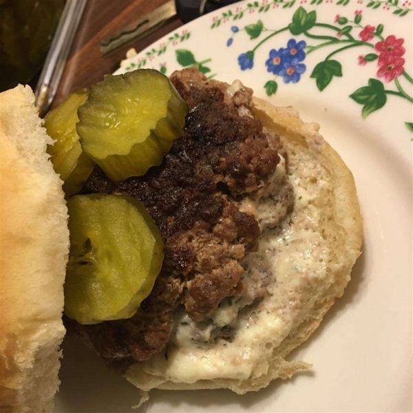 Feta-Stuffed Hamburgers