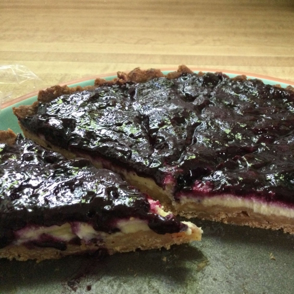Blueberry and Vanilla Custard Tart