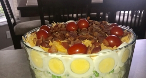 Easy Seven Layer Vegetable Salad