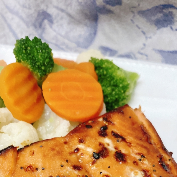 Air Fryer Maple-Miso Salmon