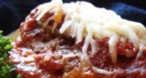 Beef Parmesan with Garlic Pasta