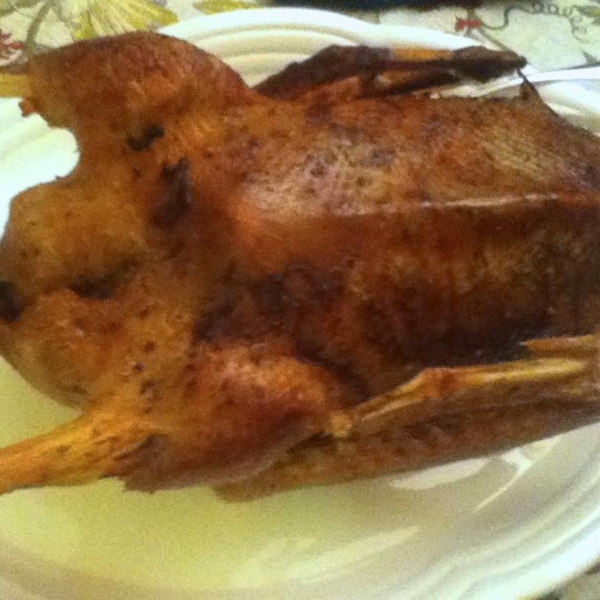 Roast Goose with Wild Rice Stuffing