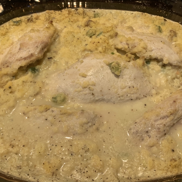 Stuffed Chicken Breasts with Cornbread Dressing