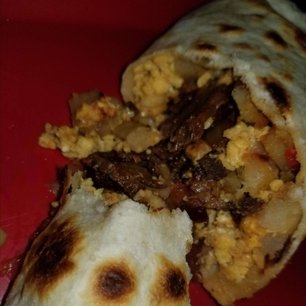 Carne Asada Breakfast Burrito