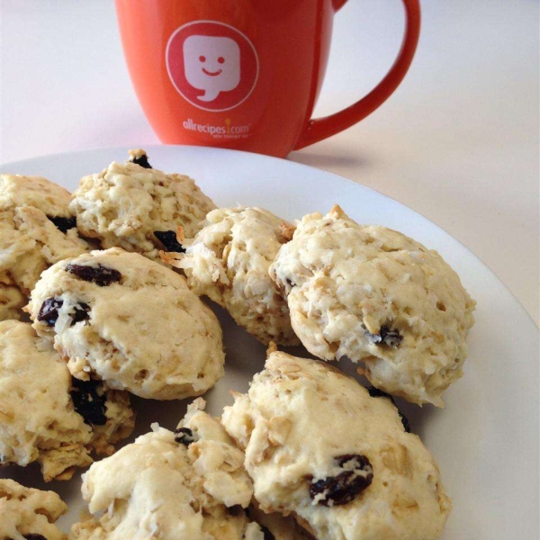 Coconut Ginger Oatmeal Raisin Cookies