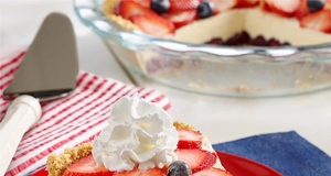 Red, White and Blue Ice Cream Pie