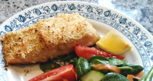 Almond-Crusted Salmon and Salad