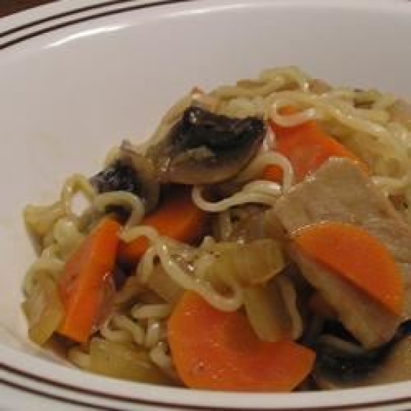 Ginger Pork Stir Fry (with Mushroom)