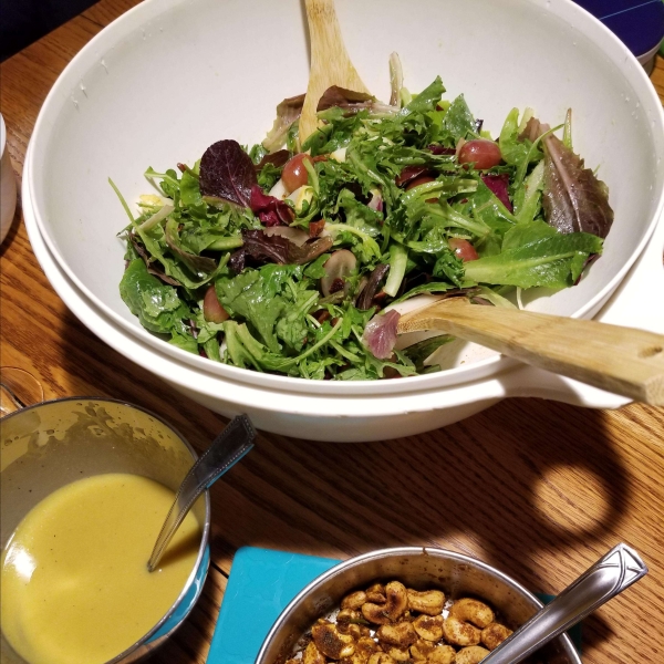 Curried Cashew, Pear, and Grape Salad