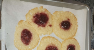 Raspberry and Almond Shortbread Thumbprints