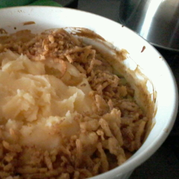 Mashed Potato Topped Green Bean Casserole