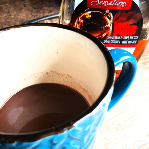 Simplest Hot Chocolate (with Maple Syrup and No Refined Sugar)