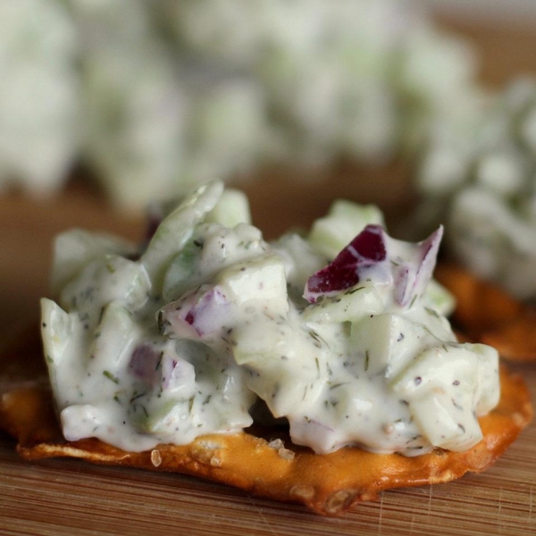 Cool and Creamy Cucumber Spread Bites
