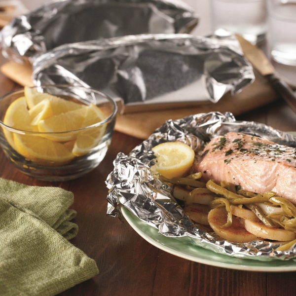 Grilled Salmon Supper in Foil