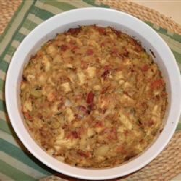 Bacon and Bourbon Thanksgiving Stuffing