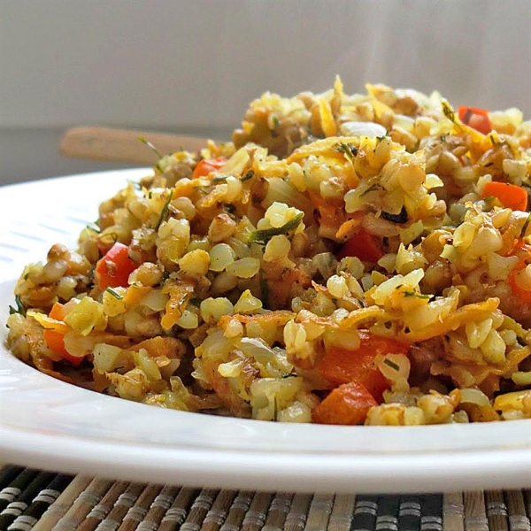 Buckwheat Cereal with Mushrooms and Onions