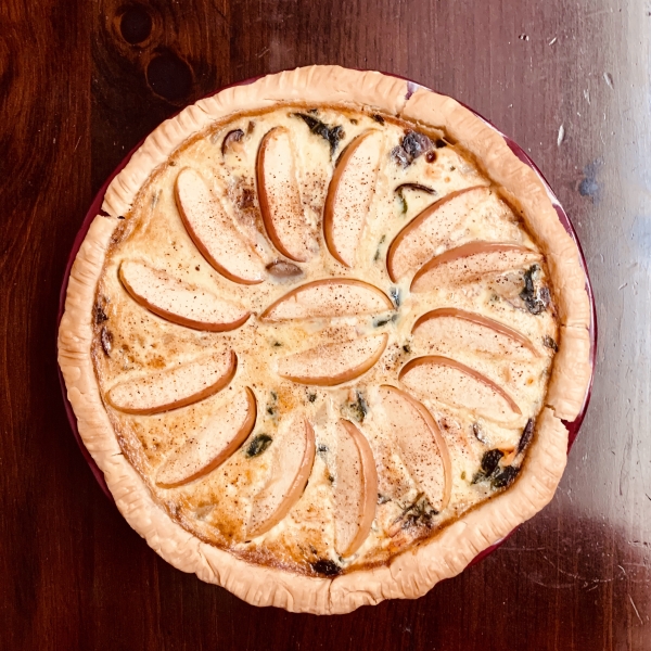 Salmon and Swiss Chard Quiche