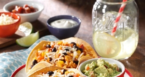 Black Bean and Rice Open-Faced Tacos