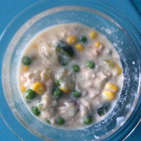 Leftover Grilled Salmon Chowder