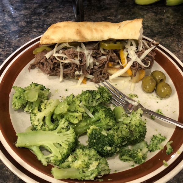 Slow Cooker Italian Beef for Sandwiches