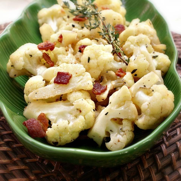 Bacon Cauliflower Sauté