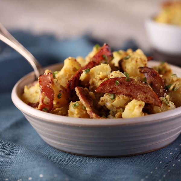 German Potato Salad with Chopped Ham