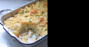 Chicken and Rice Casserole with Potato Chip Topping