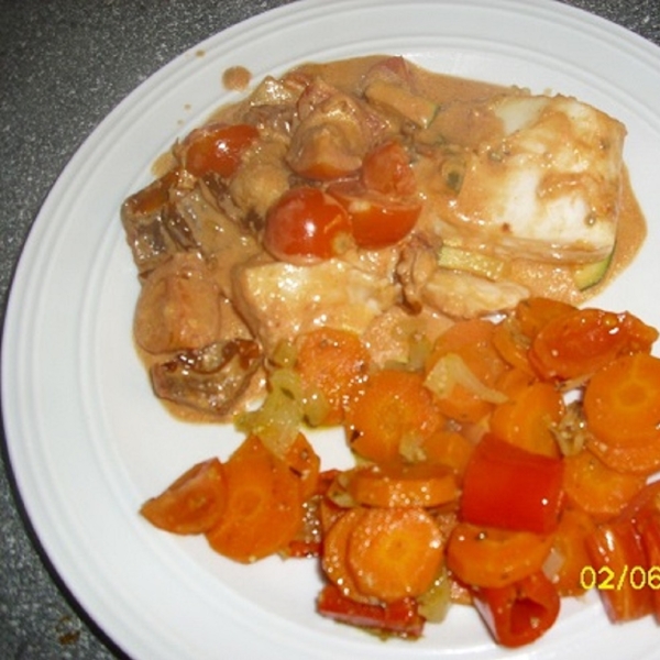 Delicious Cod with Tomato-Cream Sauce