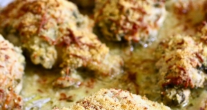 Crunchy Baked Pesto Chicken Thighs