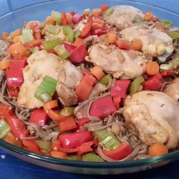 Thai-Inspired Chicken Spaghetti