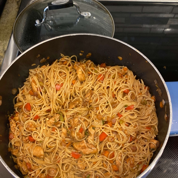 Thai-Inspired Chicken Spaghetti