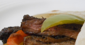 Bison Fajitas with Guacamole Salad