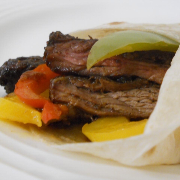 Bison Fajitas with Guacamole Salad
