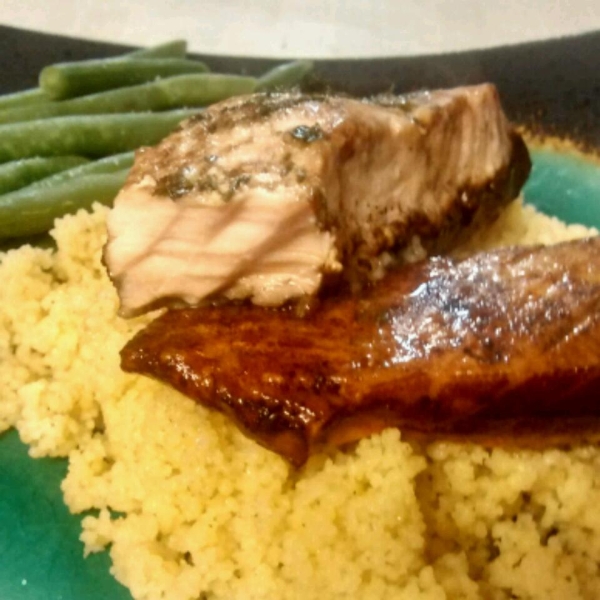 Simple Salmon with Balsamic Sauce
