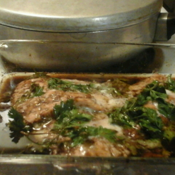 Simple Salmon with Balsamic Sauce