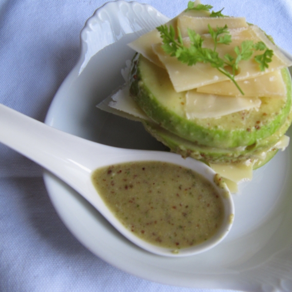 Green Apple-Parmesan Towers