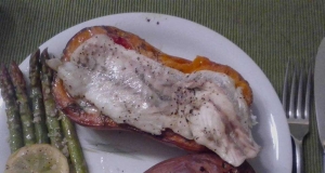 Butternut Squash and Trout Bake with Fresh Salsa