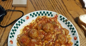 Macaroni Meatball Soup