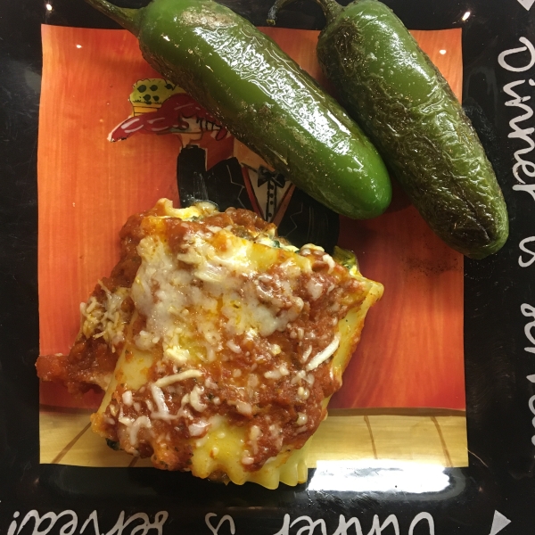 Spinach Lasagna Roll Ups