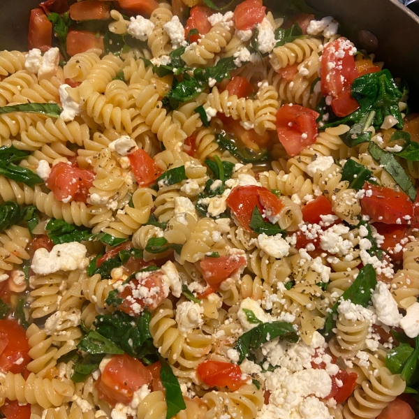 Mostaccioli with Spinach and Feta