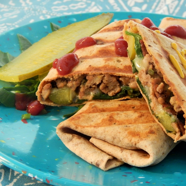 Spicy Bacon Cheeseburger Turkey Wraps