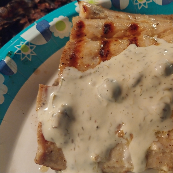 Grilled Mahi Mahi with Lemon Caper Sauce