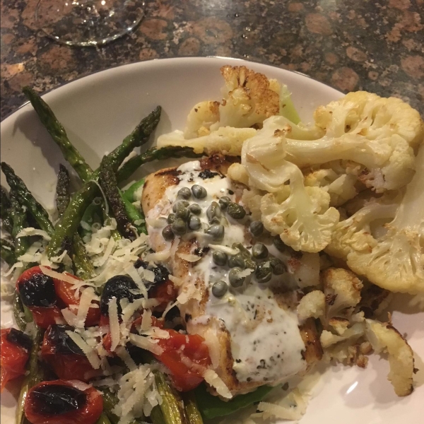 Grilled Mahi Mahi with Lemon Caper Sauce